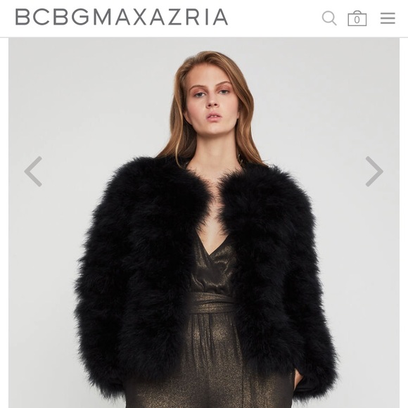 Bcbg ostrich feather jacket Clearance